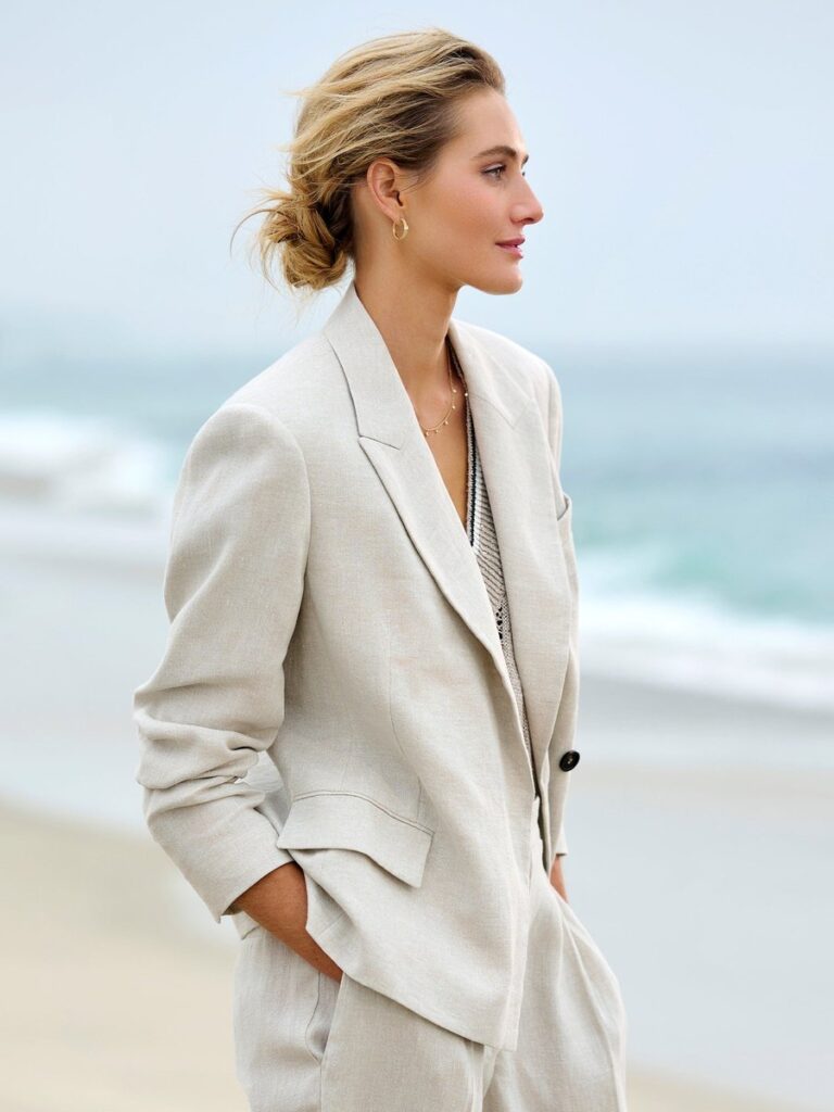 Ivory Linen Blazer